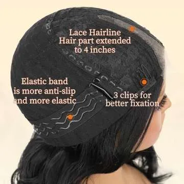 AISI Hair Ombre Brown Wig for Women, 26 Inch Synthetic Wig