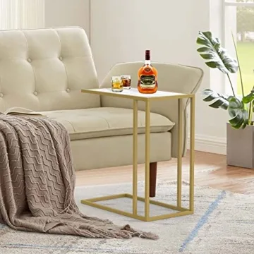 Elegant Marble Side Table for Compact Living Spaces