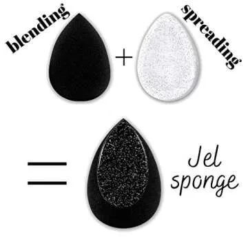JelSponge, The Original Silicone and Soft Sponge Makeup Blender, Dual Use, Spread and Blend Foundation, Silisponge