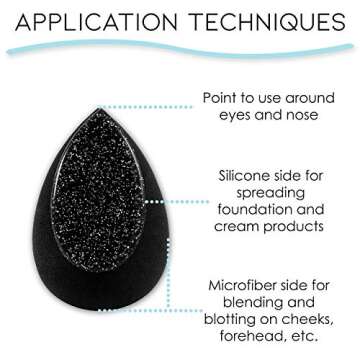 JelSponge, The Original Silicone and Soft Sponge Makeup Blender, Dual Use, Spread and Blend Foundation, Silisponge