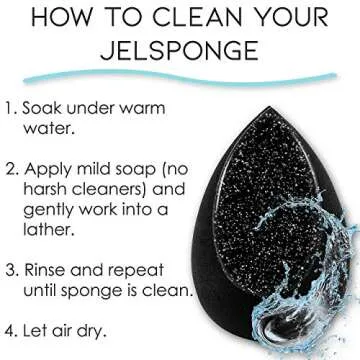 JelSponge, The Original Silicone and Soft Sponge Makeup Blender, Dual Use, Spread and Blend Foundation, Silisponge
