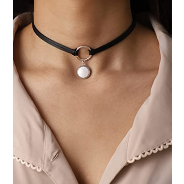 Sacina Gothic O Ring Crystal Choker Necklace for Women
