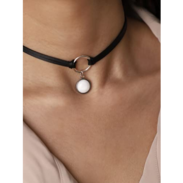 Sacina Gothic O Ring Crystal Choker Necklace for Women