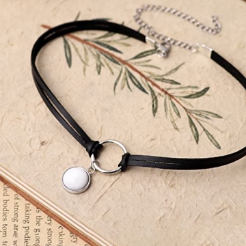 Sacina Gothic O Ring Crystal Choker Necklace for Women