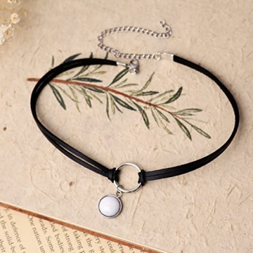 Sacina Gothic O Ring Crystal Choker Necklace for Women