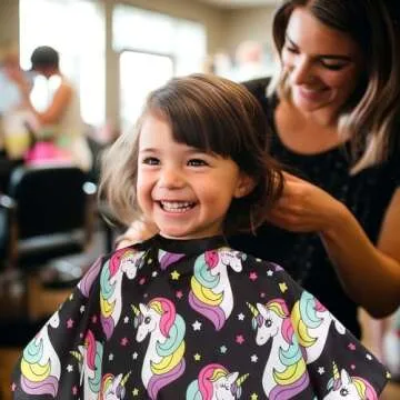 Plum Hill Kids Unicorn Hair Cutting Cape - Size 7, Girls