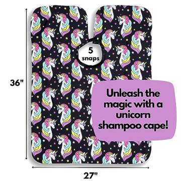 Plum Hill Kids Unicorn Hair Cutting Cape - Size 7, Girls