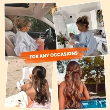 Matte Rectangle & Double Row Hair Clips for Women