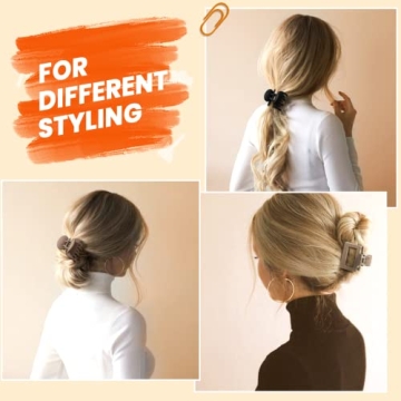 Matte Rectangle & Double Row Hair Clips for Women