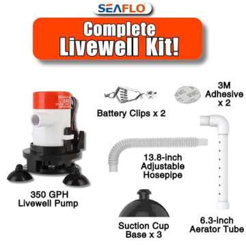 SEAFLO Portable Livewell Aerator Kit - 12V, 350 GPH