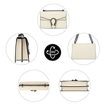 Luxury Snake-Print Leather Crossbody Bag for Women