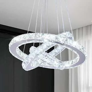 Winretro Modern LED Chandeliers 3 Ring Lighting Fixture