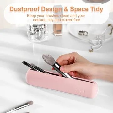 FERYES Travel Makeup Brush Holder for Clean and Organized Brushes