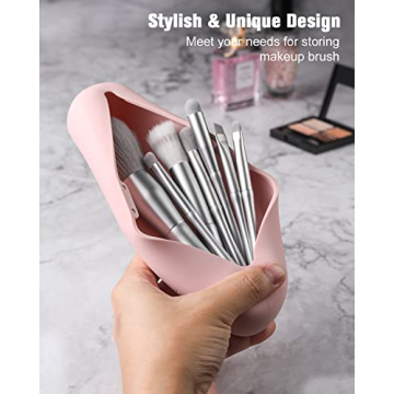 FERYES Travel Makeup Brush Holder for Clean and Organized Brushes