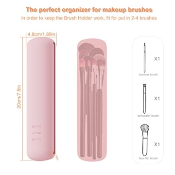 FERYES Travel Makeup Brush Holder for Clean and Organized Brushes