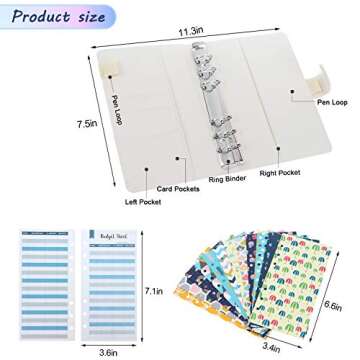 28 Piece Budget Binder for Stylish Cash Management