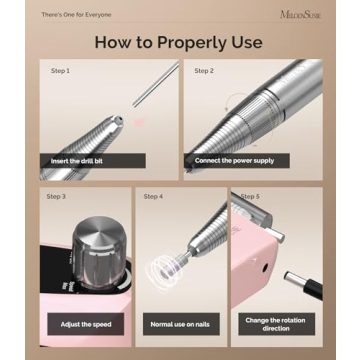 MelodySusie 30000RPM Nail Drill Perfect for Home Use