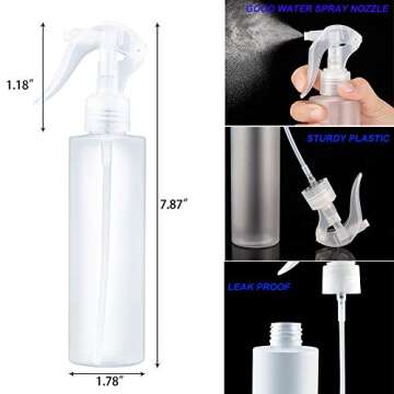 Denkee Spray Bottles - 7oz Refillable Mist Sprayers Pack