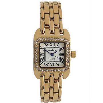 Elegant Peugeot Women's Panther Watch with Crystal Bezel & Roman Dial