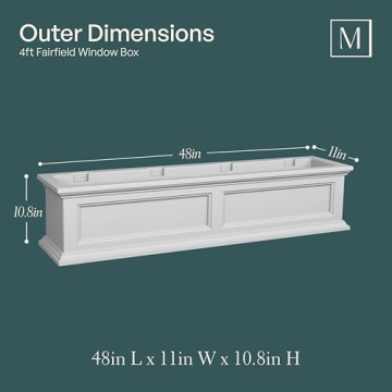 Mayne Fairfield 4ft Self-Watering Window Box Planter