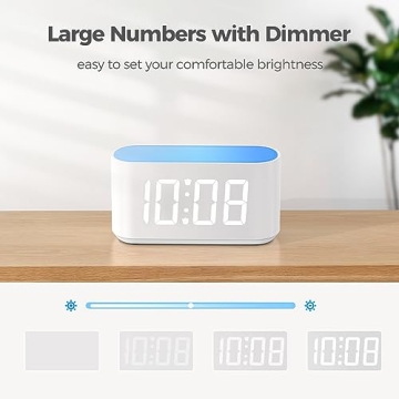 ONLAKE Digital Alarm Clock with Night Light and Dual Alarms