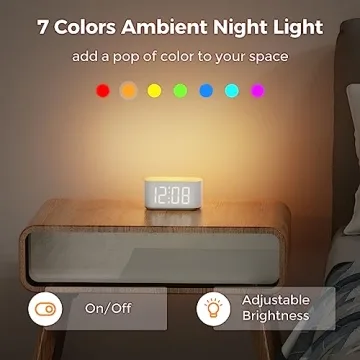 ONLAKE Digital Alarm Clock with Night Light and Dual Alarms