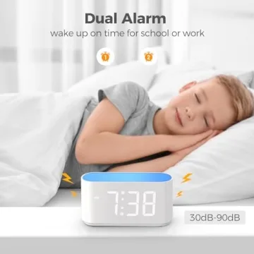 ONLAKE Digital Alarm Clock with Night Light and Dual Alarms
