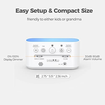 ONLAKE Digital Alarm Clock with Night Light and Dual Alarms