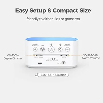 ONLAKE Digital Alarm Clock with Night Light and Dual Alarms