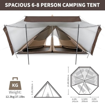 Naturehike Ranch Hot Tent for 6-8 Person Family Camping