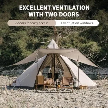 Naturehike Ranch Hot Tent for 6-8 Person Family Camping