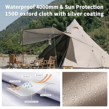 Naturehike Ranch Hot Tent for 6-8 Person Family Camping