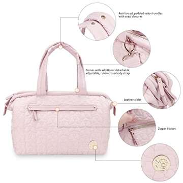 Stylish Baby Diaper Bag Tote with Shoulder Strap