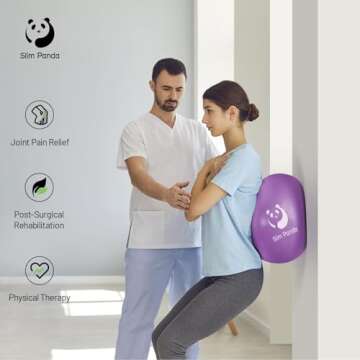 Slim Panda Pilates Ball,9 Inch Small Exercise Ball, Therapy Ball, Core Ball, Mini Yoga Ball for Pilates, Balance, Stability, Workout, Core Training and Physical Therapy