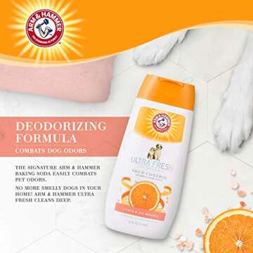 Arm & Hammer Dog Shampoo, Ultra Fresh Shed Control Dog Shampoo & Puppy Shampoo, 16oz Baking Soda Pet Shampoo for Dogs Neutralizes Bad Odors | Deshedding Dog Shampoo, Shed Control Shampoo for Dogs