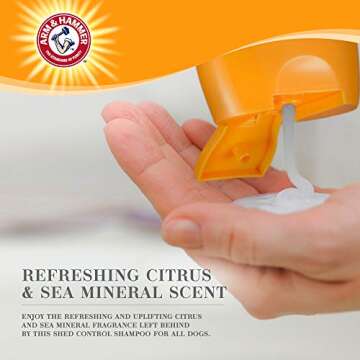 Arm & Hammer Dog Shampoo, Ultra Fresh Shed Control Dog Shampoo & Puppy Shampoo, 16oz Baking Soda Pet Shampoo for Dogs Neutralizes Bad Odors | Deshedding Dog Shampoo, Shed Control Shampoo for Dogs