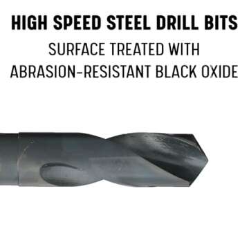 Drill America DWDRSD7/8 7/8" Reduced Shank High Speed Steel Drill Bit with 1/2" Shank, DWDRSD Series