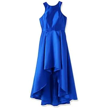 Social Graces Women's Sleeveless Mikado High-Low Dress 16 Duchess Blue