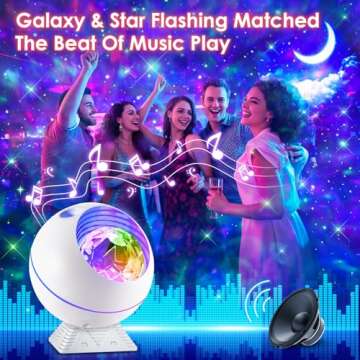 Galaxy Projector for Bedroom, 43 Lighting Modes Moon Star Projector Galaxy Light Projector for Bedroom,Vibrant & Dimmable Starlight Projector Room Projector,Remote Cloud Lights Galaxy Lamp for Bedroom