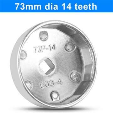 BETOOLL 23pcs Oil Filter Wrench Set, Oil Filter Socket Set with 65, 67, 72, 73, 74, 75, 76, 79, 84, 89, 91, 92, 95, 101mm, Compatible with Toyota VW BMW ‌GMC Sierra Ford Volvo