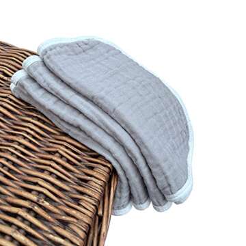 Soft Muslin Burp Cloths for Babies Premium Absorbent Cotton