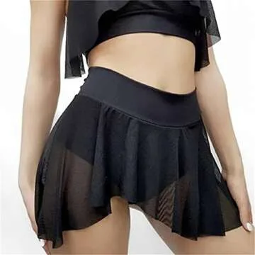 High Waist See Through Mesh Rave Shorts for Women