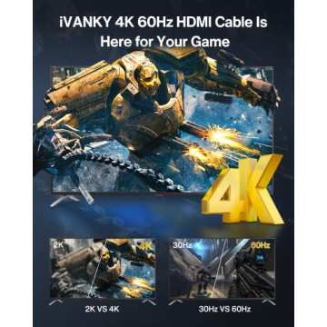 High Speed 4K HDMI Cable by iVanky for Ultimate Viewing