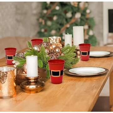 Gift Boutique Christmas Cups - 50 Pack Santa Design
