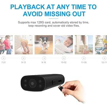 Hidden Security Cameras HUOMU Mini spy cam 1080P HD Wireless WiFi Remote View Tiny Home Surveillance Cameras Indoor Outdoor Video Recorder Smart Motion Detection