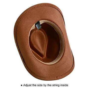 Lanzom Felt Cowboy Hat for Men & Women - Perfect Fit!