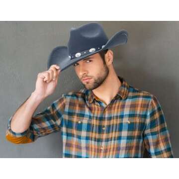 Lanzom Felt Cowboy Hat for Men & Women - Perfect Fit!