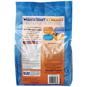 Natural Balance Synergy Ultra Premium Dry Dog Food, Chicken, Chicken Meal & Salmon Meal Formula, 4.5 Pounds