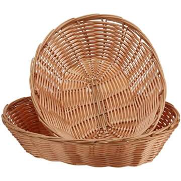 MOUYAT 15 Pack Woven Baskets for Kitchen and Events