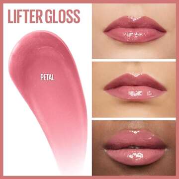 MAYBELLINE Lifter Gloss and Lifter Liner Makeup Gift Set, Lip Gloss and Lip Liner in Shades Petal and Line Leader
